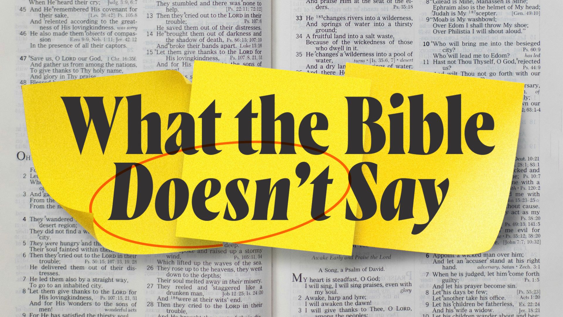 What the Bible Doesn't Say